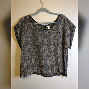 NWOT - Sheer Patterned Blouse